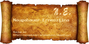 Neugebauer Ernesztina névjegykártya