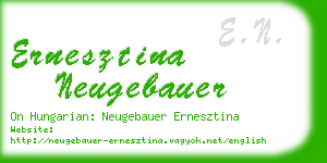 ernesztina neugebauer business card